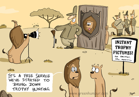Source: http://www.greenhumour.com/2013/11/lions-and-trophy-hunting.html